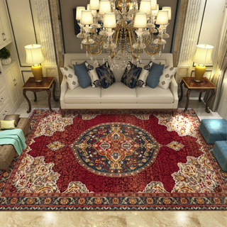 Tapete Veludo Indiano Estampado 2,00x1,35 Sala/Quarto Antiderrapante