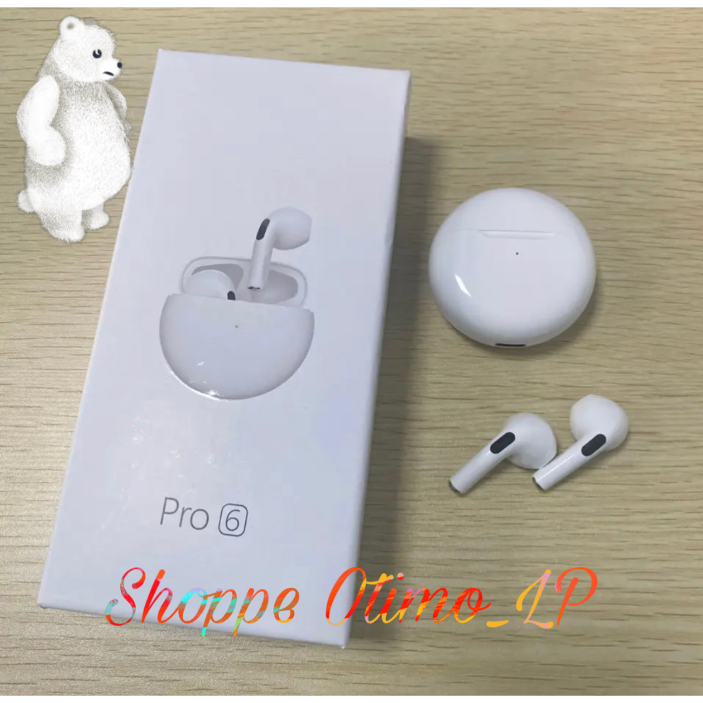 Mini Fone De Ouvido Bluetooth 5.0 Sem Fio Pro-6 Sem Fio