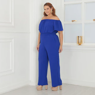 Macacão Plus Size Moda Evangelica Com Manga | O mais vendido