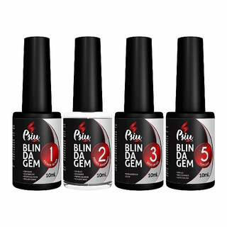 Kit Completo Blindagem para Unhas Fortalecimento em Gel 4 itens - Psiu Cosmeticos em Oferta na Shopee