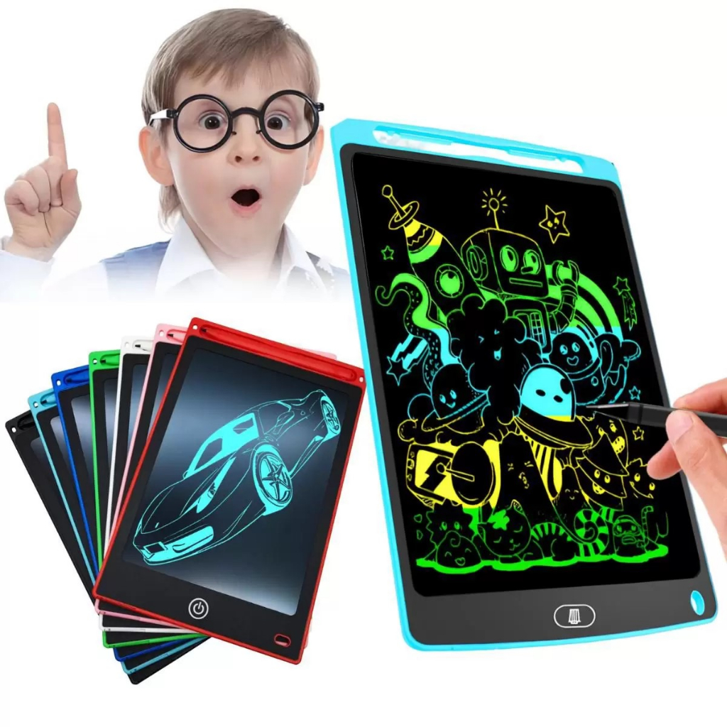 Lousa magica 12' polegadas tablet LCD infantil para desenho colorido ...