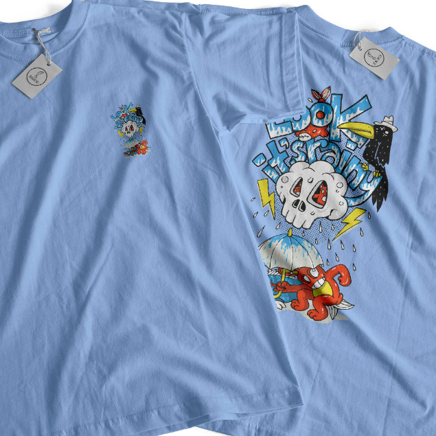 Camiseta Look Its Srainy Comic Dia Chuvoso