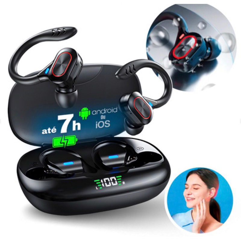 Fone De Ouvido Bluetooth Para Academia | Shopee Brasil