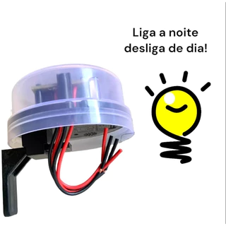 Rele Fotoelétrico Fotocélula Sensor Bivolt Com Suporte