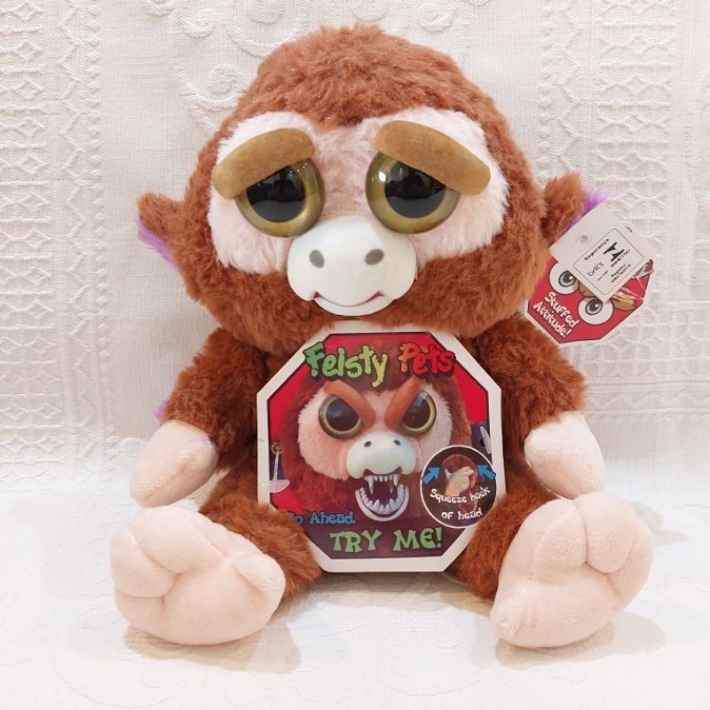 Brinquedo Macaco Pelúcia Kelev Jambo Tam G Para Cães Cor Marrom Desenho  Macaco Kelev