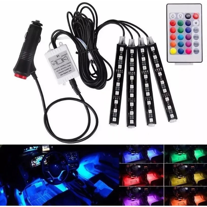 Luz De Atmosfera Led Rgb Para Interior Do Carro Led Ou Led