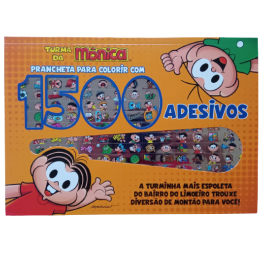 Turma Da Mônica - Prancheta para colorir com 1500 Adesivos