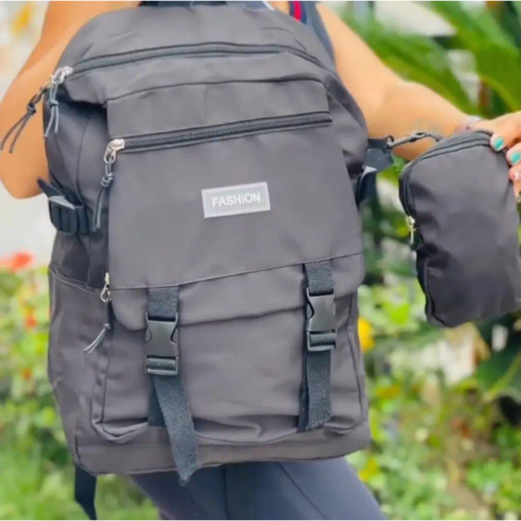 Mochila feminina com Estojo grande de nylon impermeável escolar ...