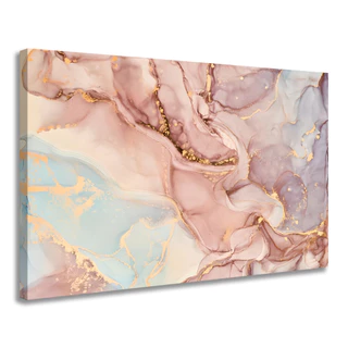 Quadro tela decoração para sala grande escritório abstrato rosa efeito mármore