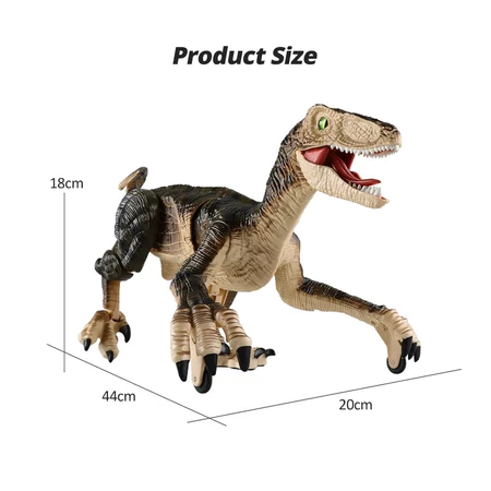 Dinossauro Recarregável Velociraptor com controle remoto