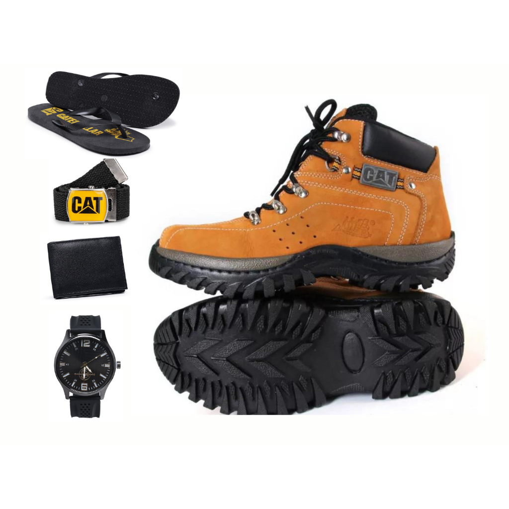 Coturno Bota Caterpillar Adventure Original Couro