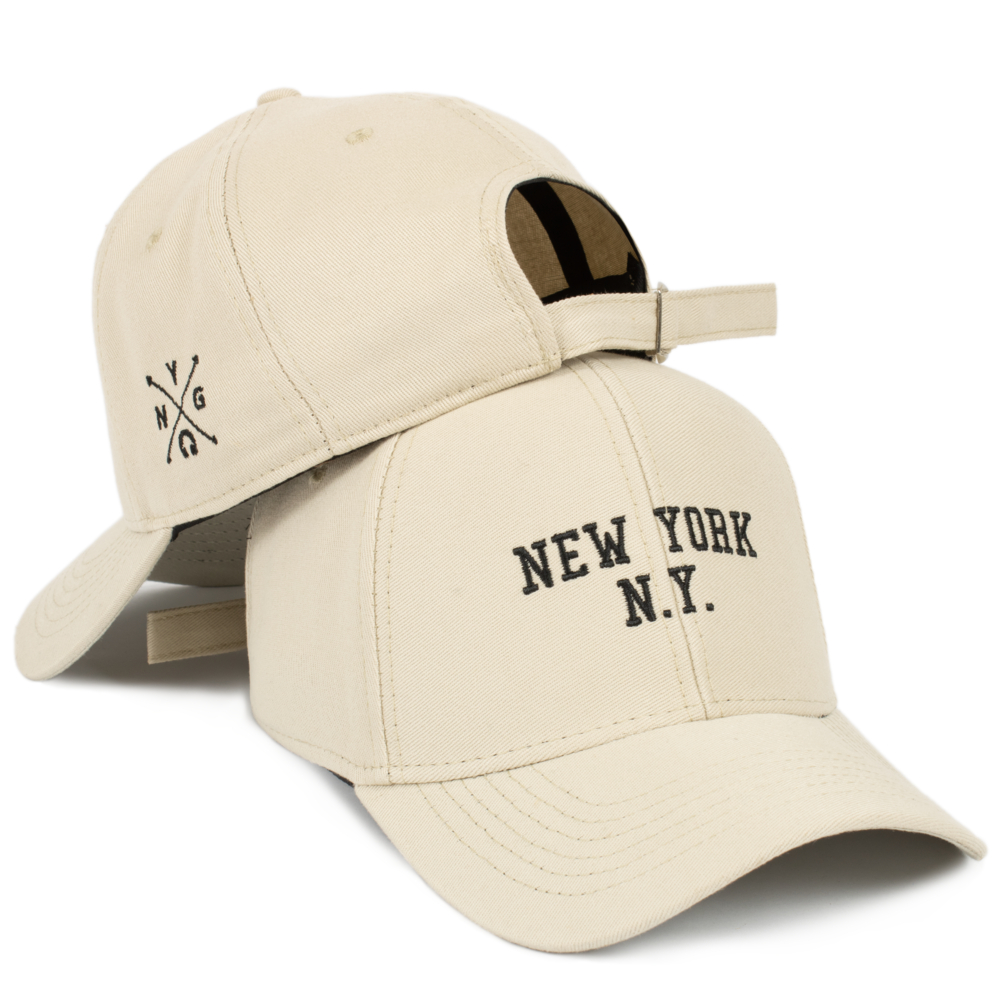 Boné New York Ny Brooklyn Masculino Aba Curvada Ajustador Fitão