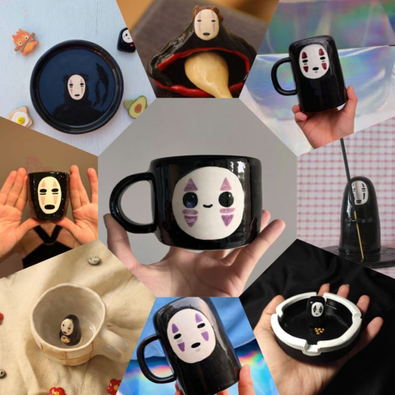 Porta joias decoração organizador anime Totoro Chihiro Kaonashi Spirited no face