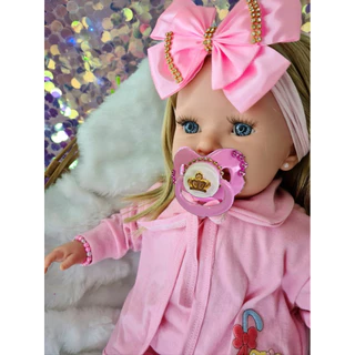 Boneca Bebê Reborn Enxoval Acessórios Itens Loira