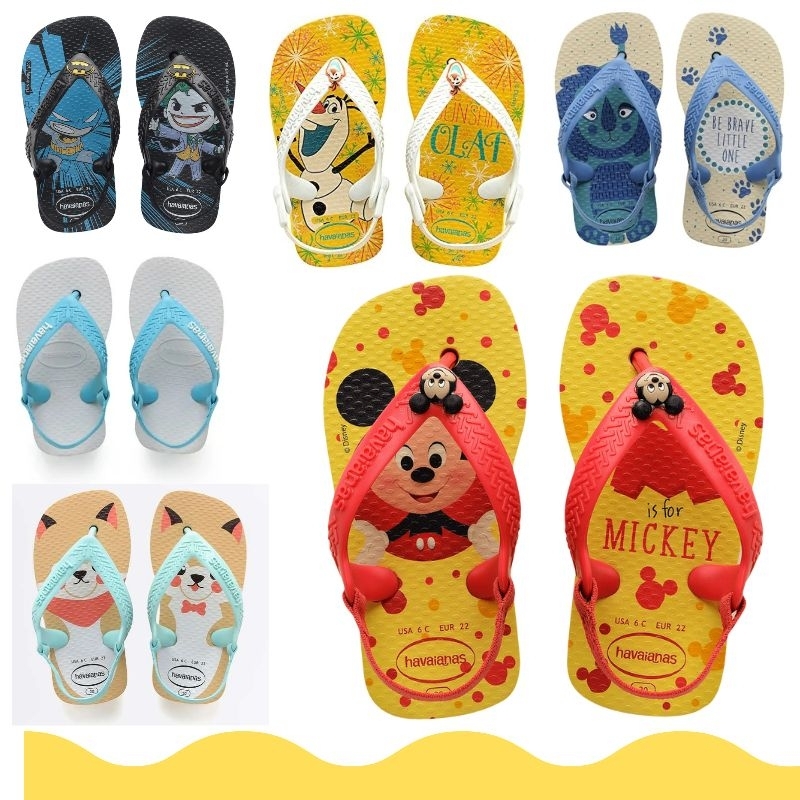 havaianas baby elástico personagens chinelo