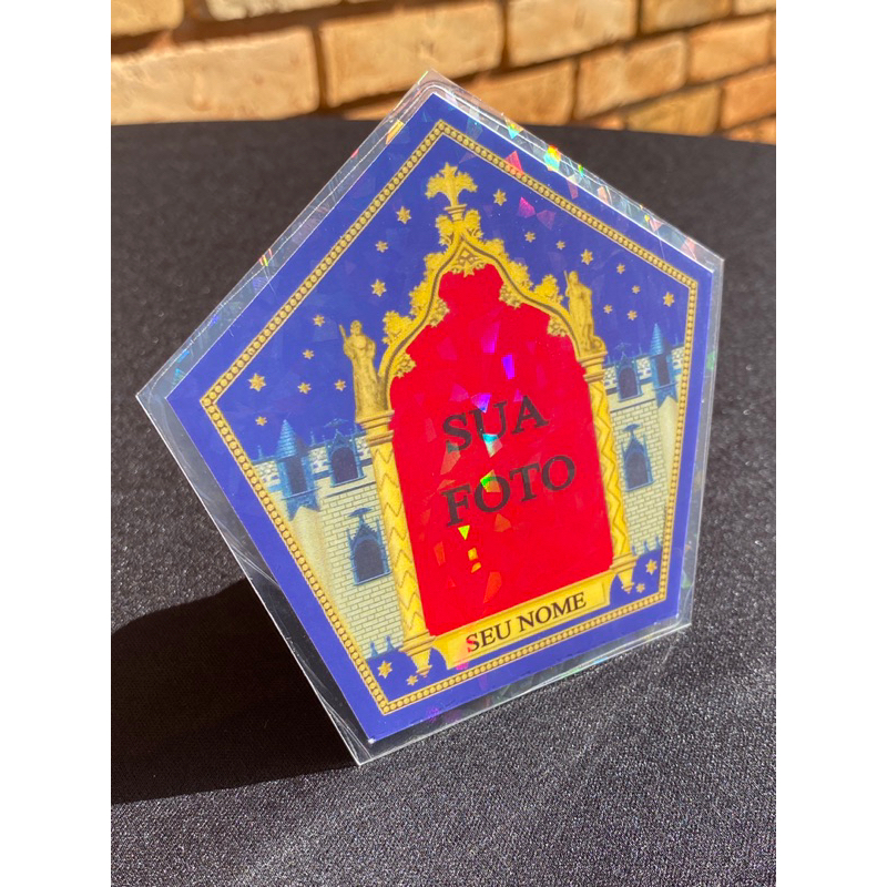 Figurinha Card Sapo de chocolate Holográfica Personalizada Harry Potter