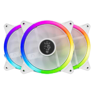 Kit Cooler Fan ARGB/RGB Branco DeLeon 120mm + Controladora + Controle