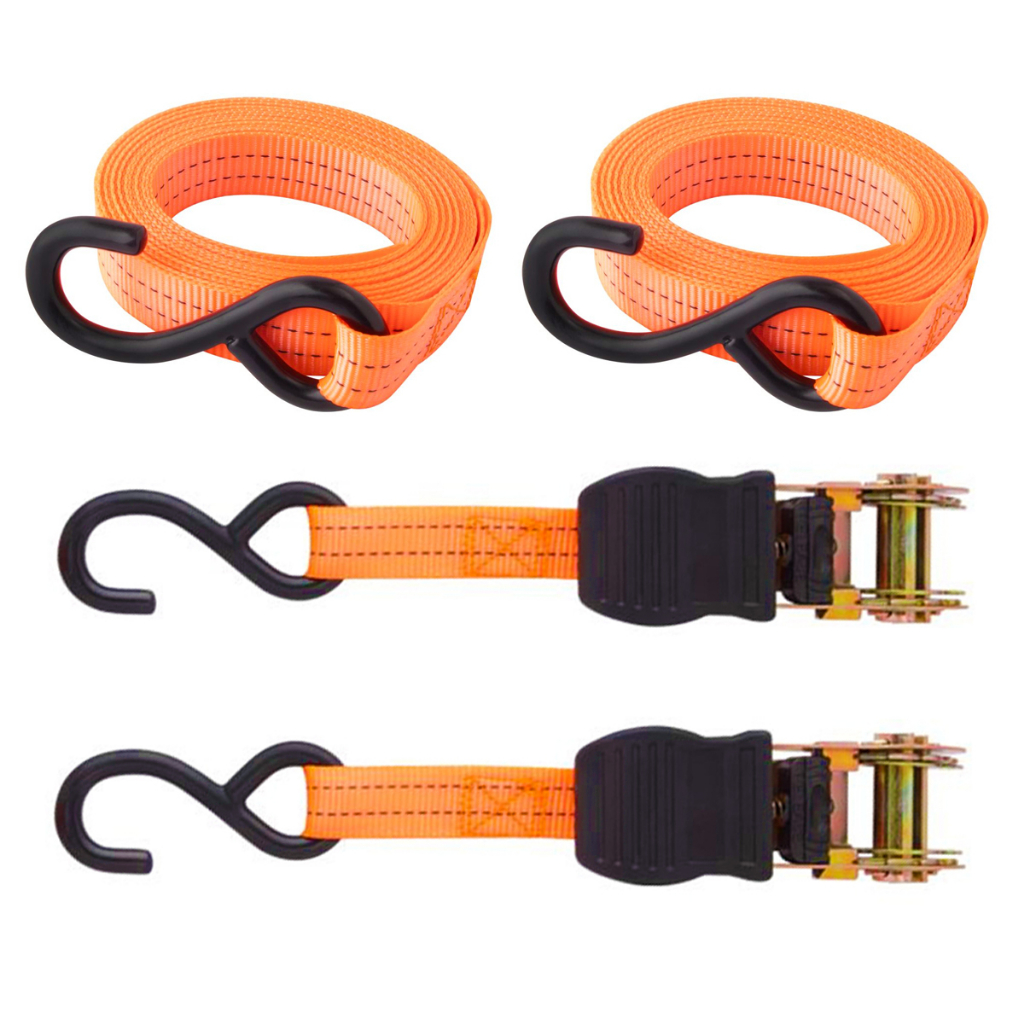 Kit 02 Cinta Fita Catraca Amarrar Carga 200kg Tensão Nylon