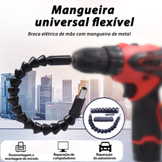 COM EXTENSOR FLEXIVEL E 21 SOQUETES BITS PARAFUSADEIRA