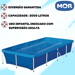 Piscina Com Armação Standard 3000 Litros Verão - Mor