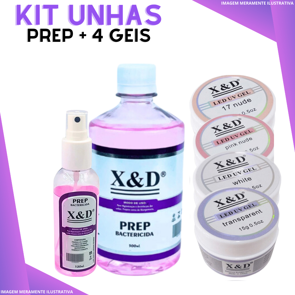 Kit 4 Geis + Prep de 120ml + Prep de 500ml | Shopee Brasil