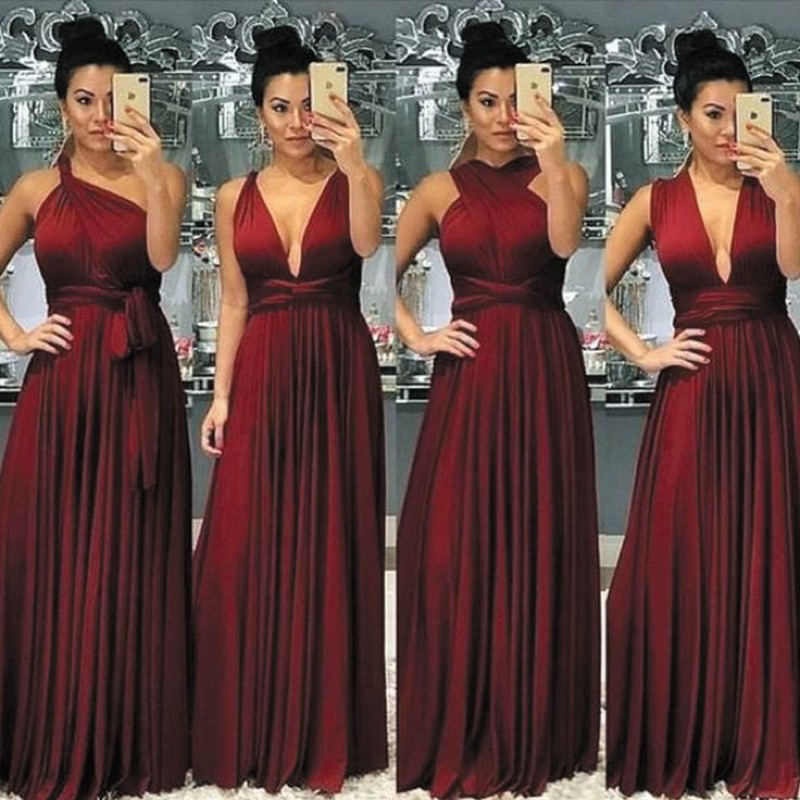 Vestido Longo Feminino Varias Formas Multiuso Festa Casamento formatura com 20% De Desconto Somente na Shopee