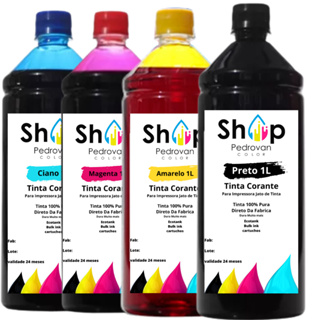Kit 4 litros de Tinta  compatível  Epson Ecotank Série L shop pedrovan color