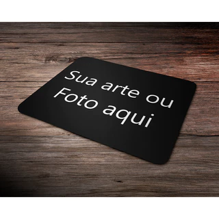 Mouse Pad Retangular 25x35cm Personalizado Foto Nome Base Em EVA Preto de 3mm Antiderrapante