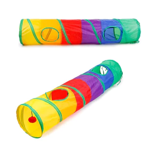 Brinquedo para gato interativo, túnel de gato colorido labirinto dobrável para pets