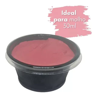 700 Potinho Preto Molheira Pote Descartável Molho Com Tampa 30ml
