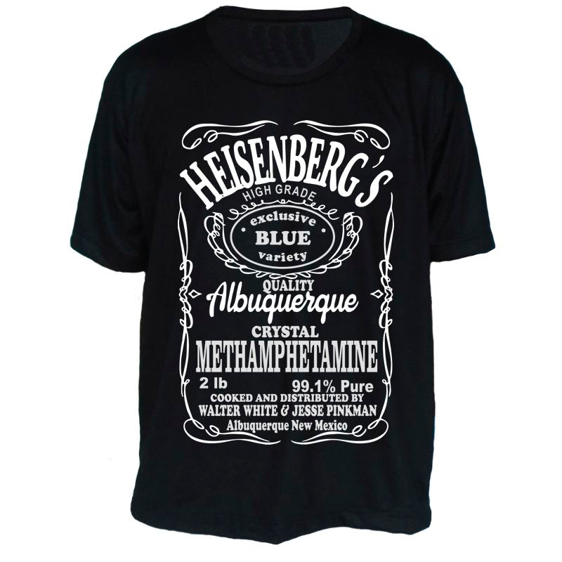 Camiseta Heisenberg Breaking Bad 100%algodão