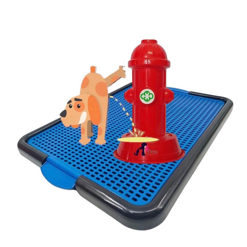 Tapete Higiênico Sanitário Azul + Hidrante Canino Para Cachorro.