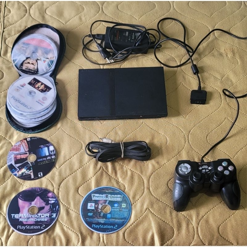 Playstation 2 slim scph-70011 completo funcionando | Shopee