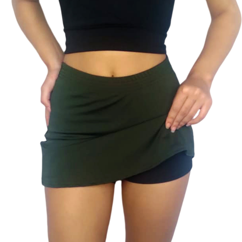 Short Saia 4 Estações Liso Vies Básico Academia Fitness Feminino Cintura  Alta em Promoção na Shopee Brasil 2024