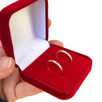 Aliança em Prata 925 1.5mm Com Gravação Unidade / Par