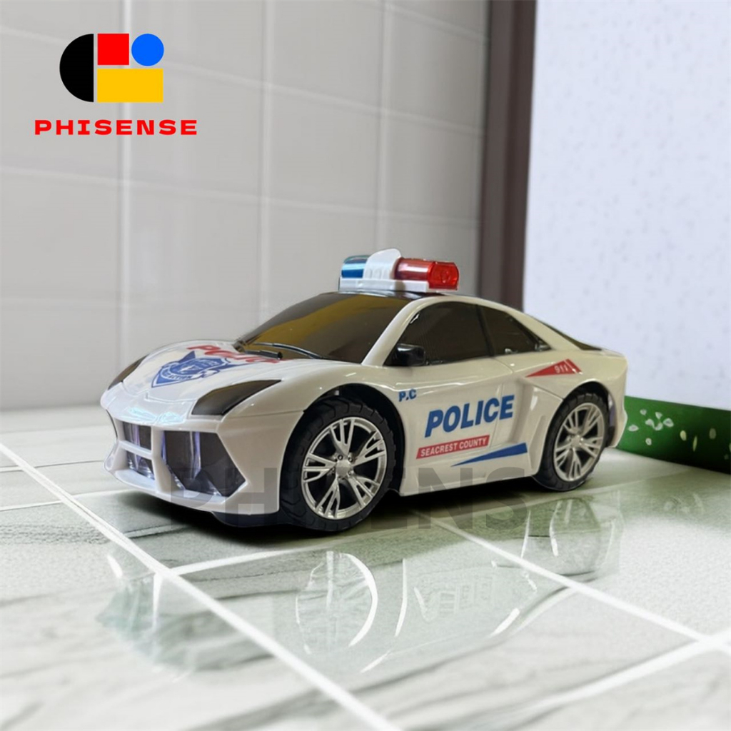 Brinquedo Carrinho de Policia com Luzes e Sons de Sirene Botões - Shiny  Toys 000431