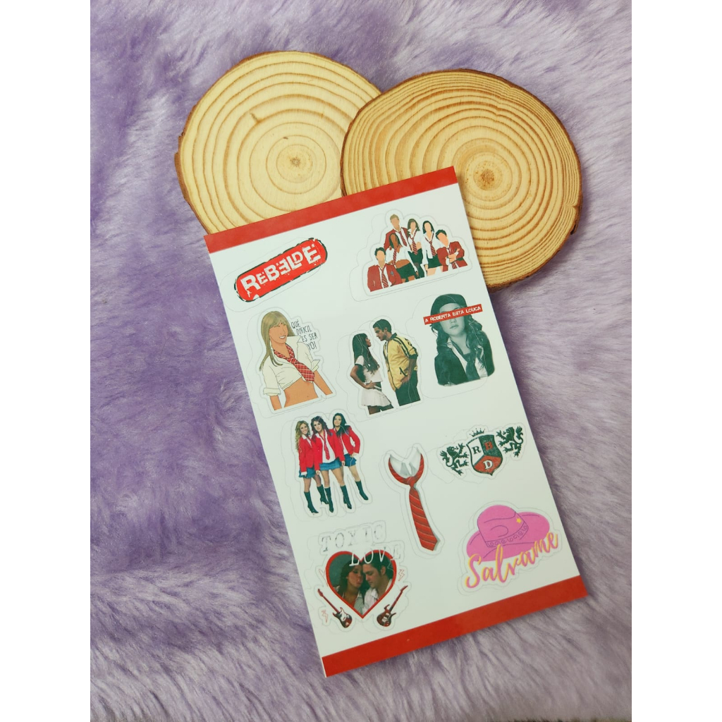 Cartela de Stickers Adesivos RBD Rebelde | Shopee Brasil