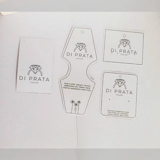 kit 100 tags para bijuteria/acessórios personalizados com logo