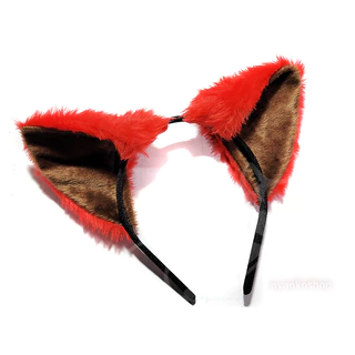 Orelhas de Gato Especiais Nyanko Vermelho Foxy Fnaf s/ Chapeu