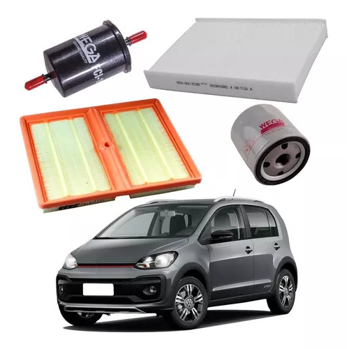 Kit Intake Vw Up Tsi 1.0 Turbo Filtro De Ar Esportivo Rci063