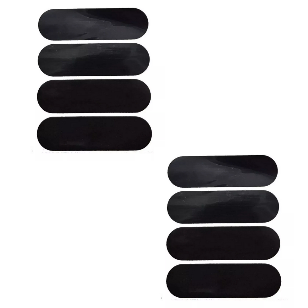 Kit 2 Adesivos Refletivo Capacete Preto