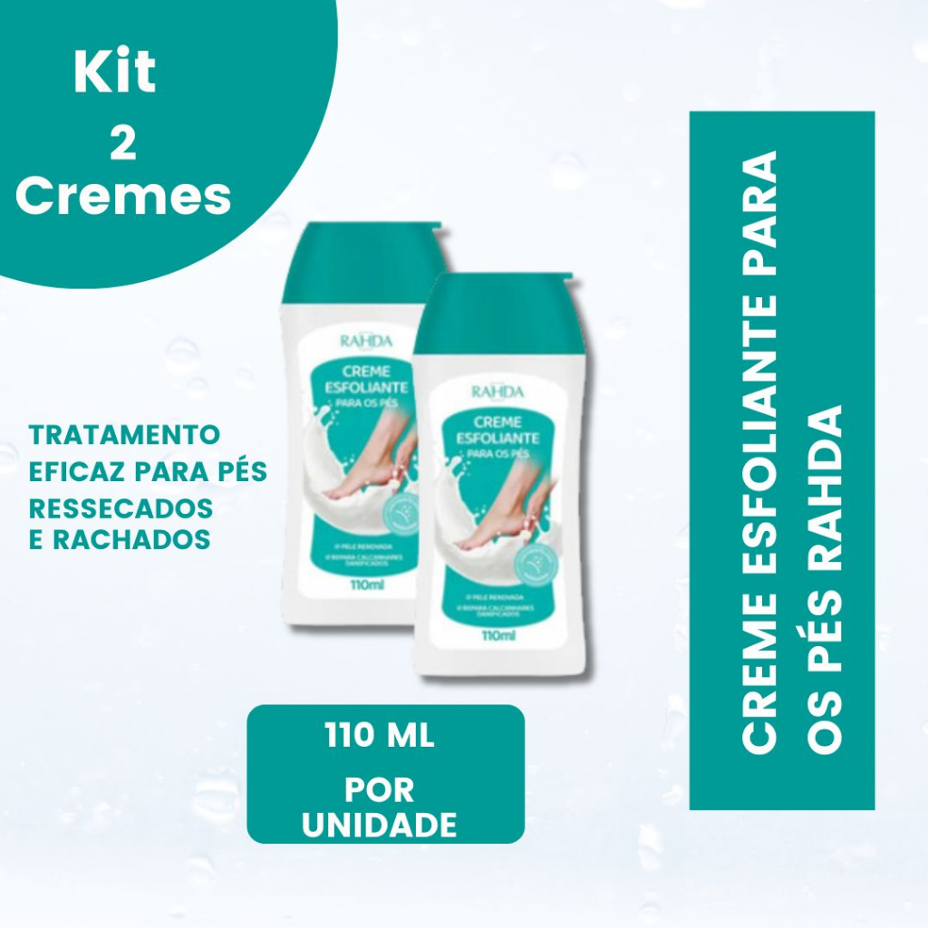 Kit - Creme Esfoliante Desodorante Rahda Pés Profissional de 100 ml ...
