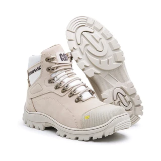 Bota Coturno Masculina Caterpillar Em Couro Legítimo Palmilha Gel