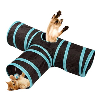 Brinquedo Pets Túnel Labirinto Para Gatos Cães Interativo formato T