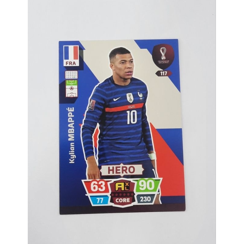 Figurinha do Kylian Mbappé da França (FRA 19) da Copa do Mundo do Qatar  2022 - Item de Coleção Original Panini