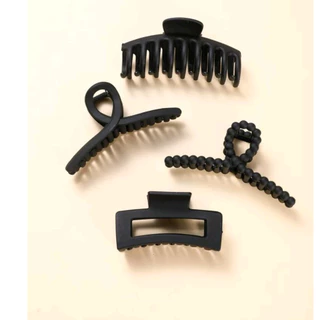 Presilha Maxi Prendedor de Cabelo Garra Piranha Fosco Preto