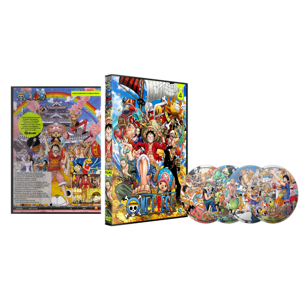 Dvd One Piece Todos os Filmes e Especiais