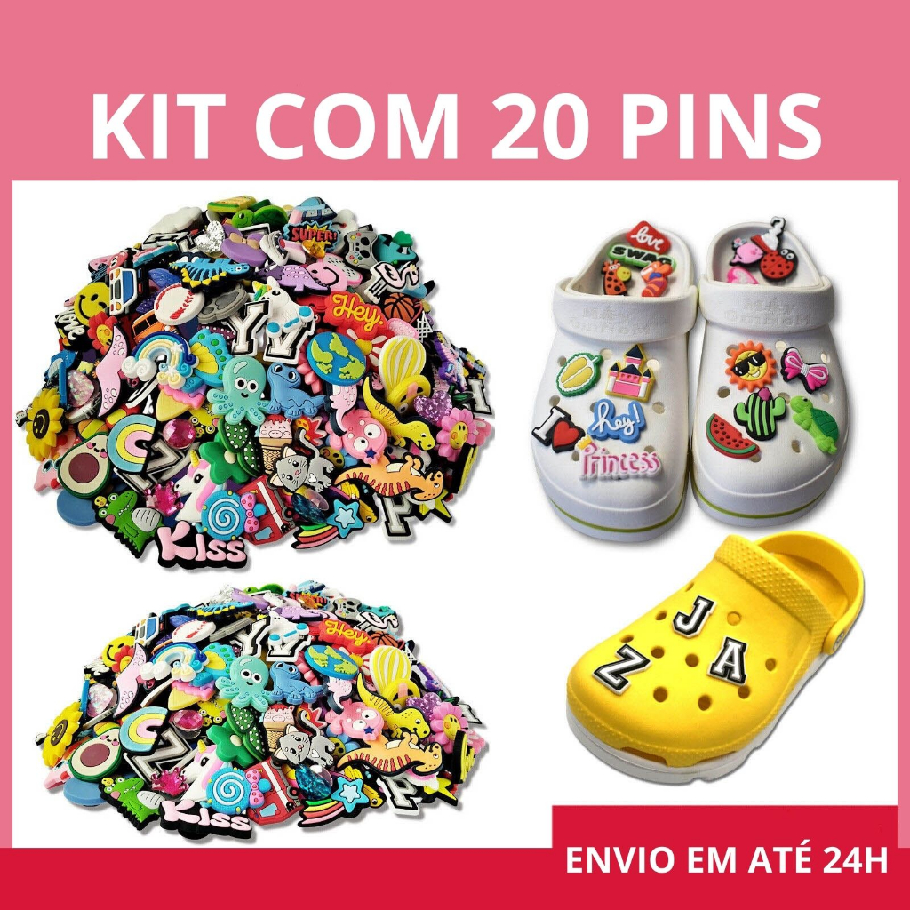Kit Pins para Crocs e Babuches 20 pins Shopee Brasil