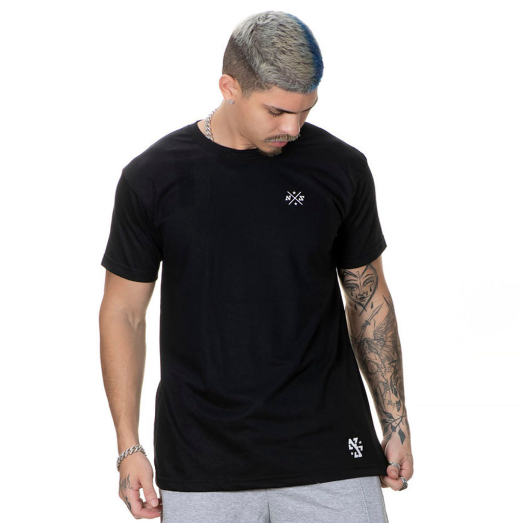 Camisa Camiseta T-Shirt Needstar NS Logo Lateral Estrela Setas
