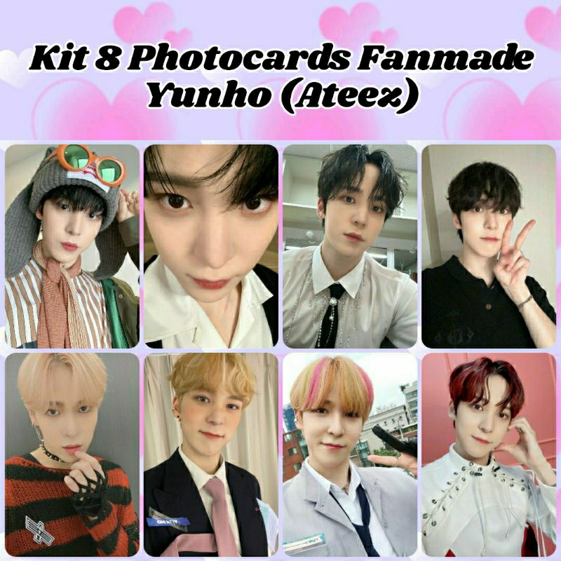 Kit 8 Photocards Yunho Ateez - Selca Fanmade | Shopee Brasil